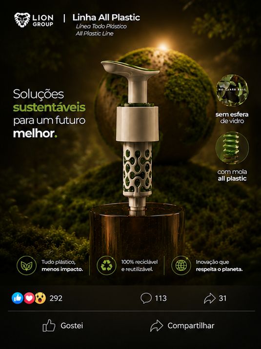 Linha All Plastic, acabamento floral branco