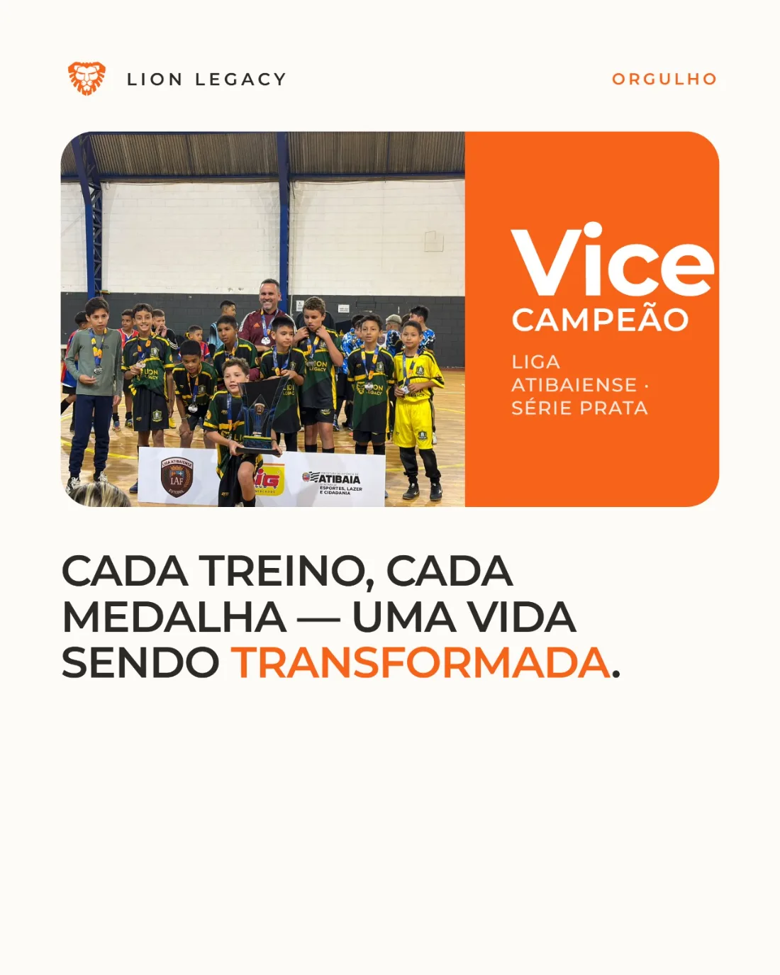 Equipe Lion Legacy vice-campeã da Liga Atibaiense