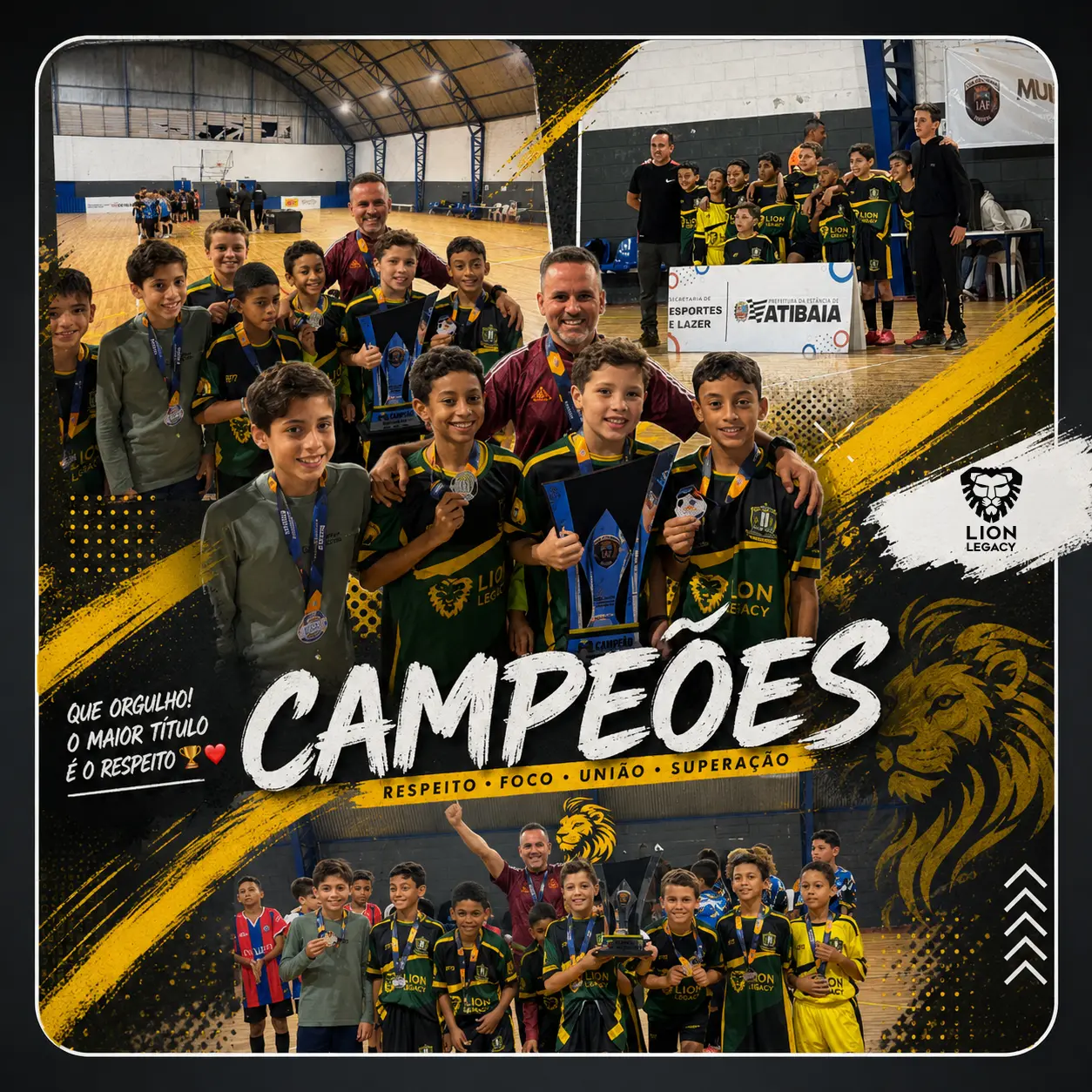 Lion Legacy apoia Reaj FC na conquista de campeonato e reforça compromisso social